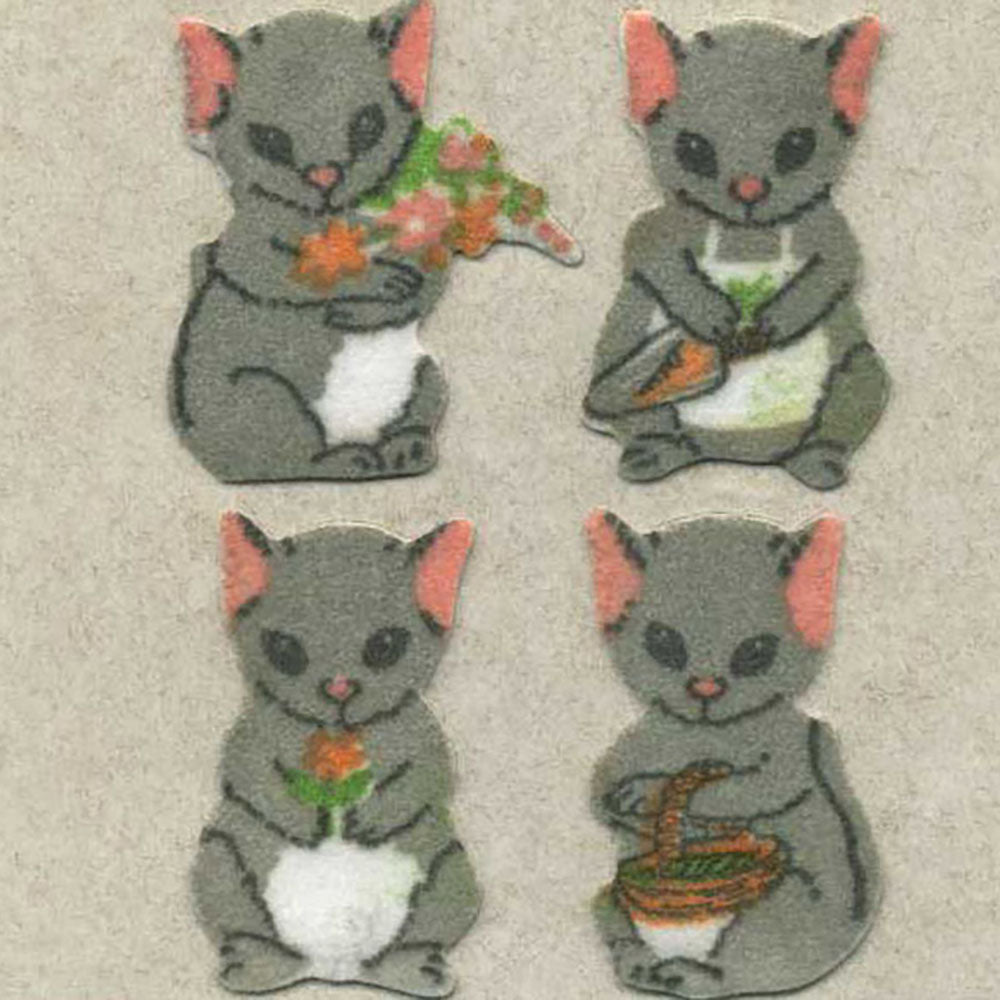 Country Mice Fuzzy Stickers