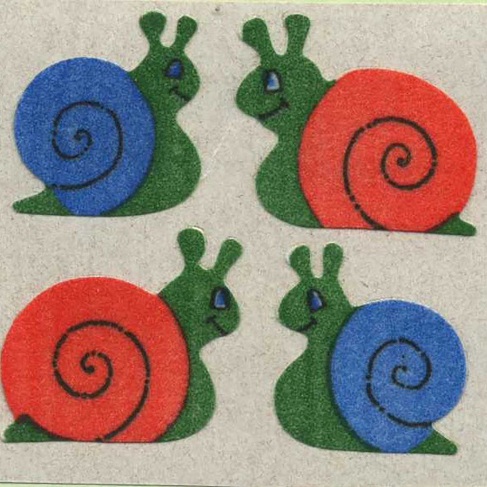 Snails Fuzzy Stickers