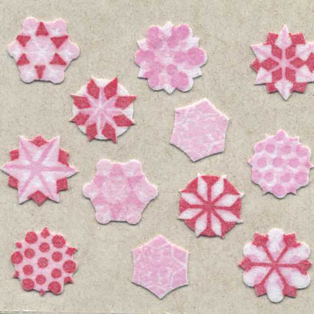 Snowflakes Fuzzy Stickers
