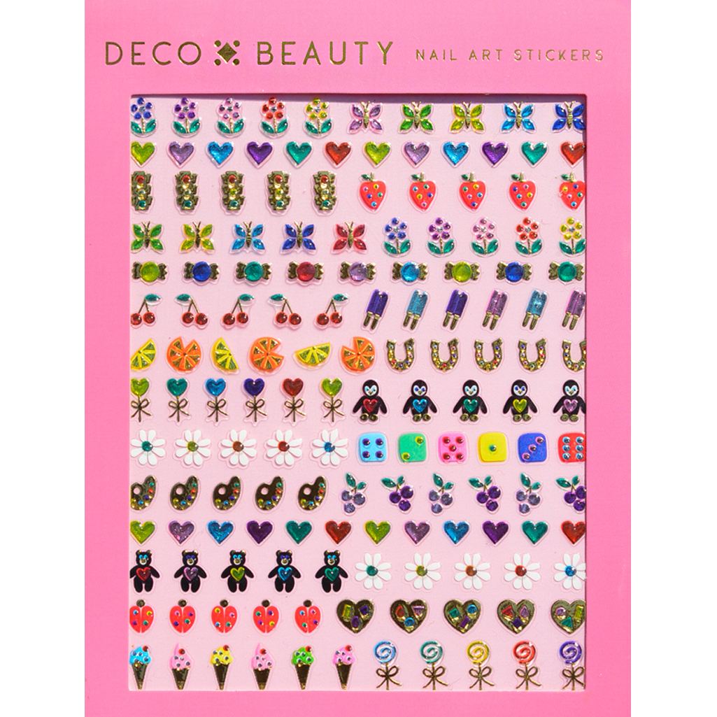 Candy Shop Flowers Hearts and Goodies Nail Art Stickers