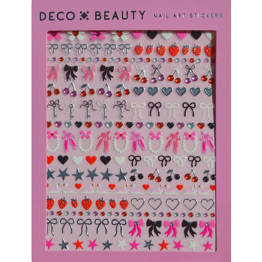 Coquette Bows Hearts And Pearls Nail Art Stickers