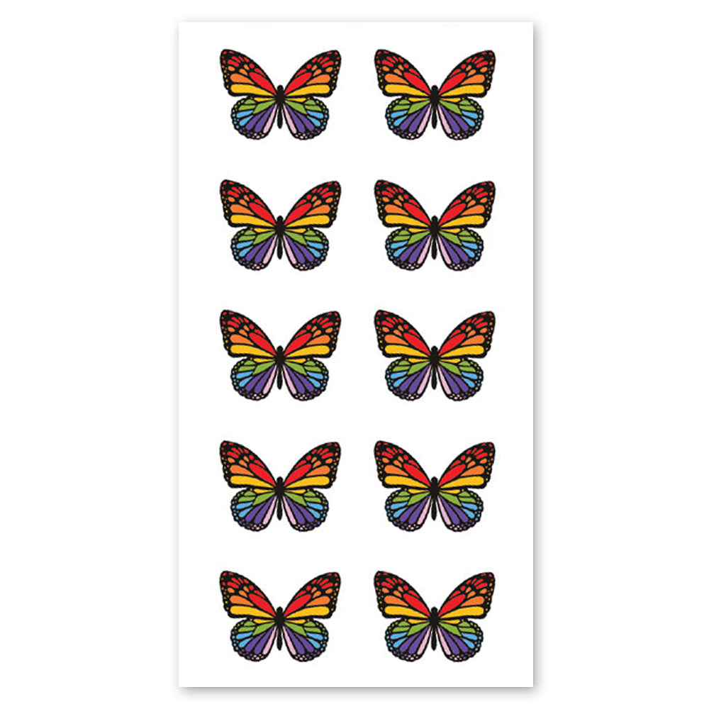 Rainbow-Colored Butterflies Stickers