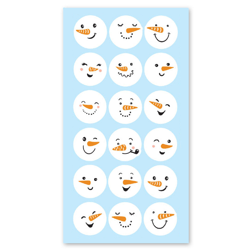 Snowman Faces Stickers