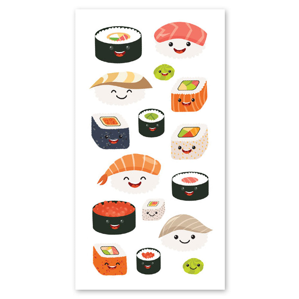 Kawaii Sushi Faces Stickers