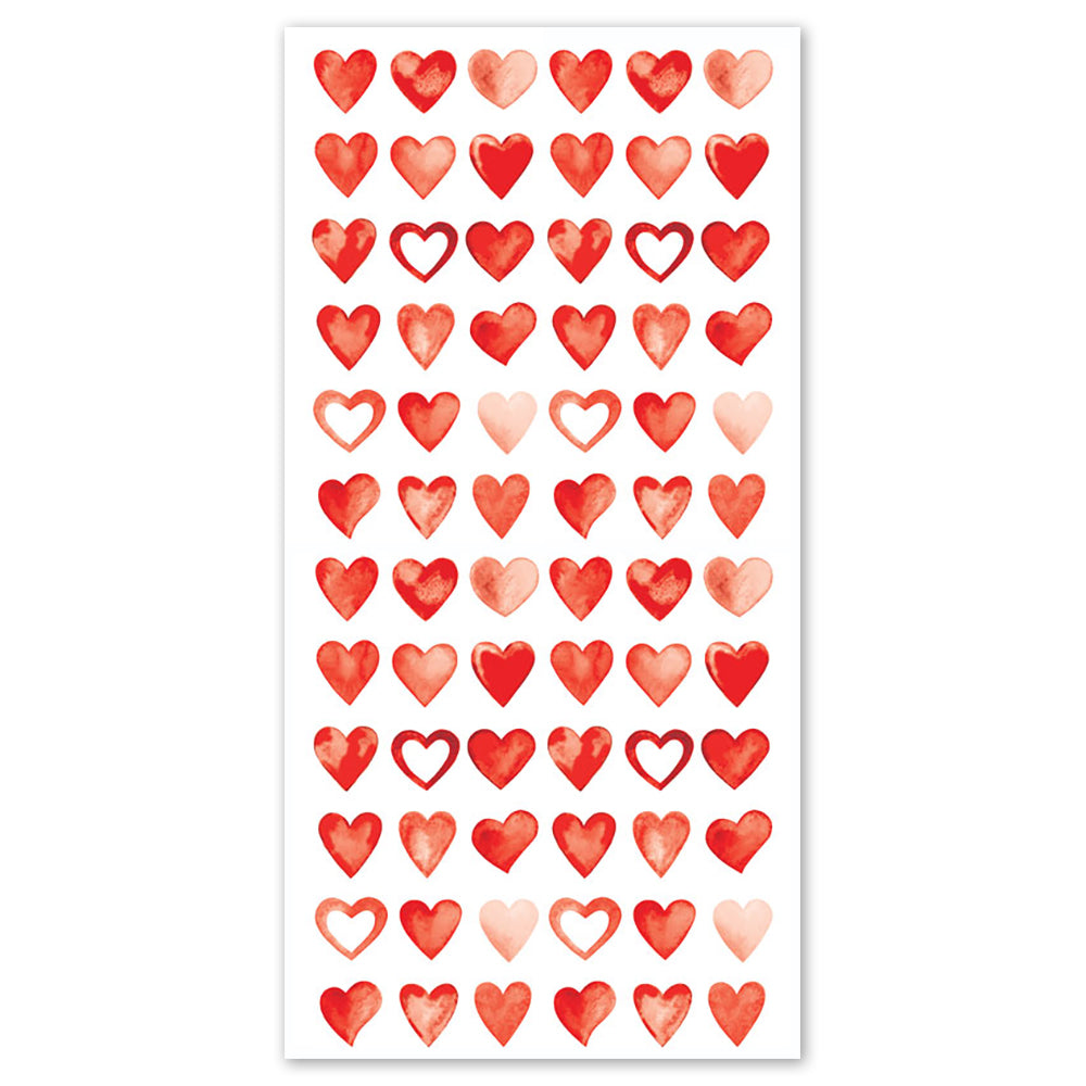 Red Hearts Stickers - Packaged