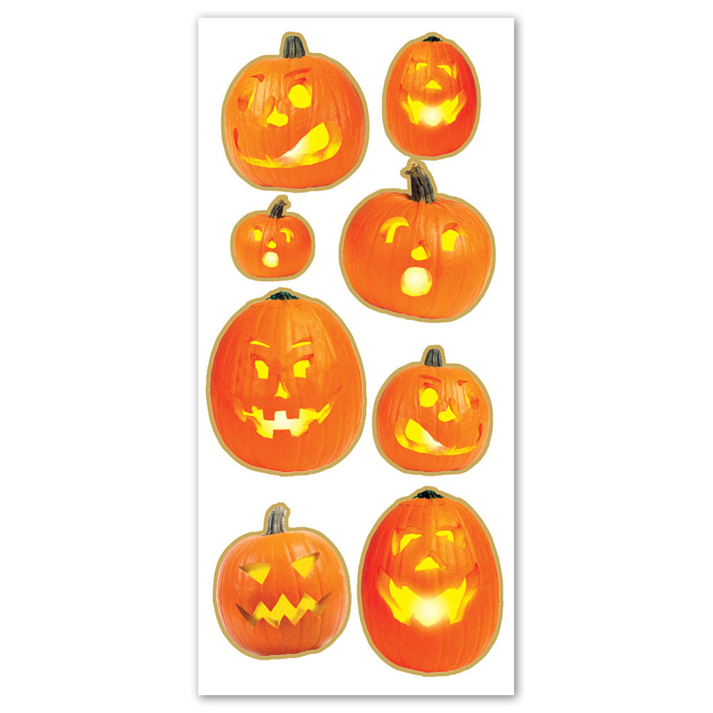 Jack-O'-Lanterns Foil Stickers