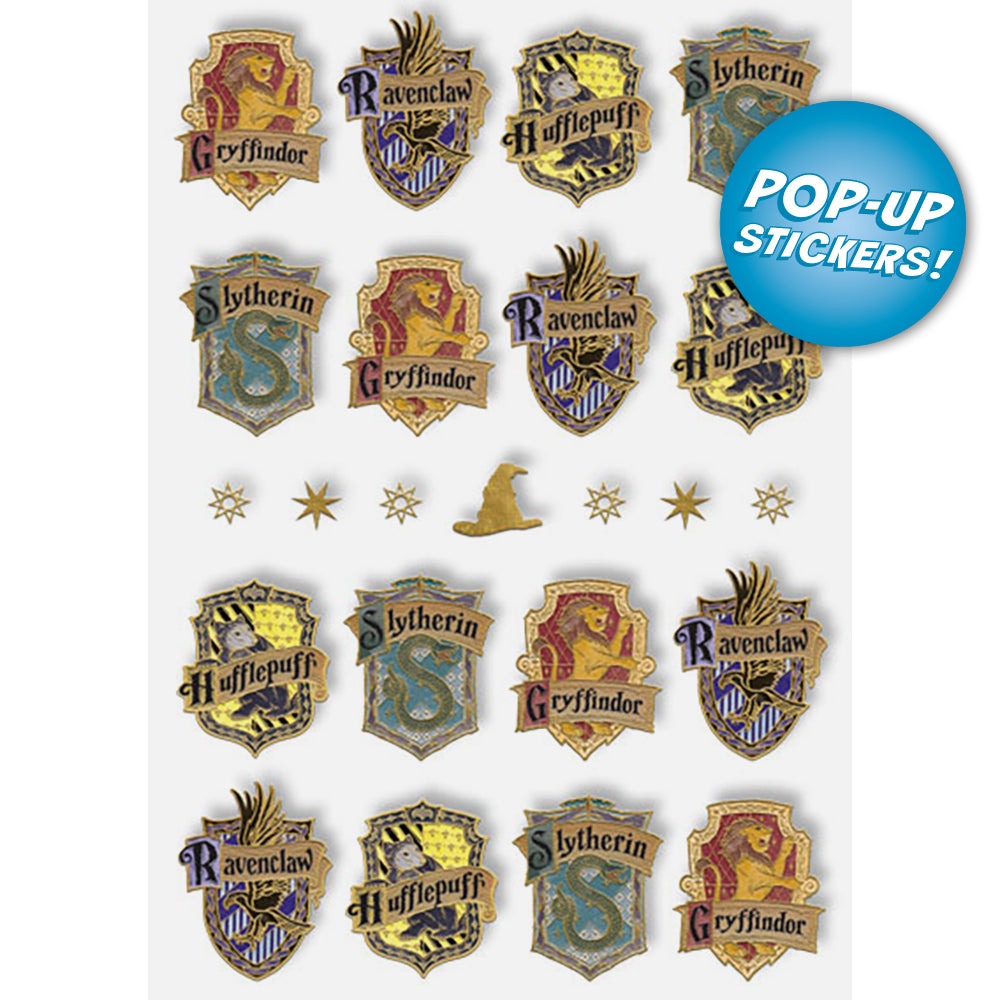 Harry Potter House Shields Pop-Up 3-D Stickers