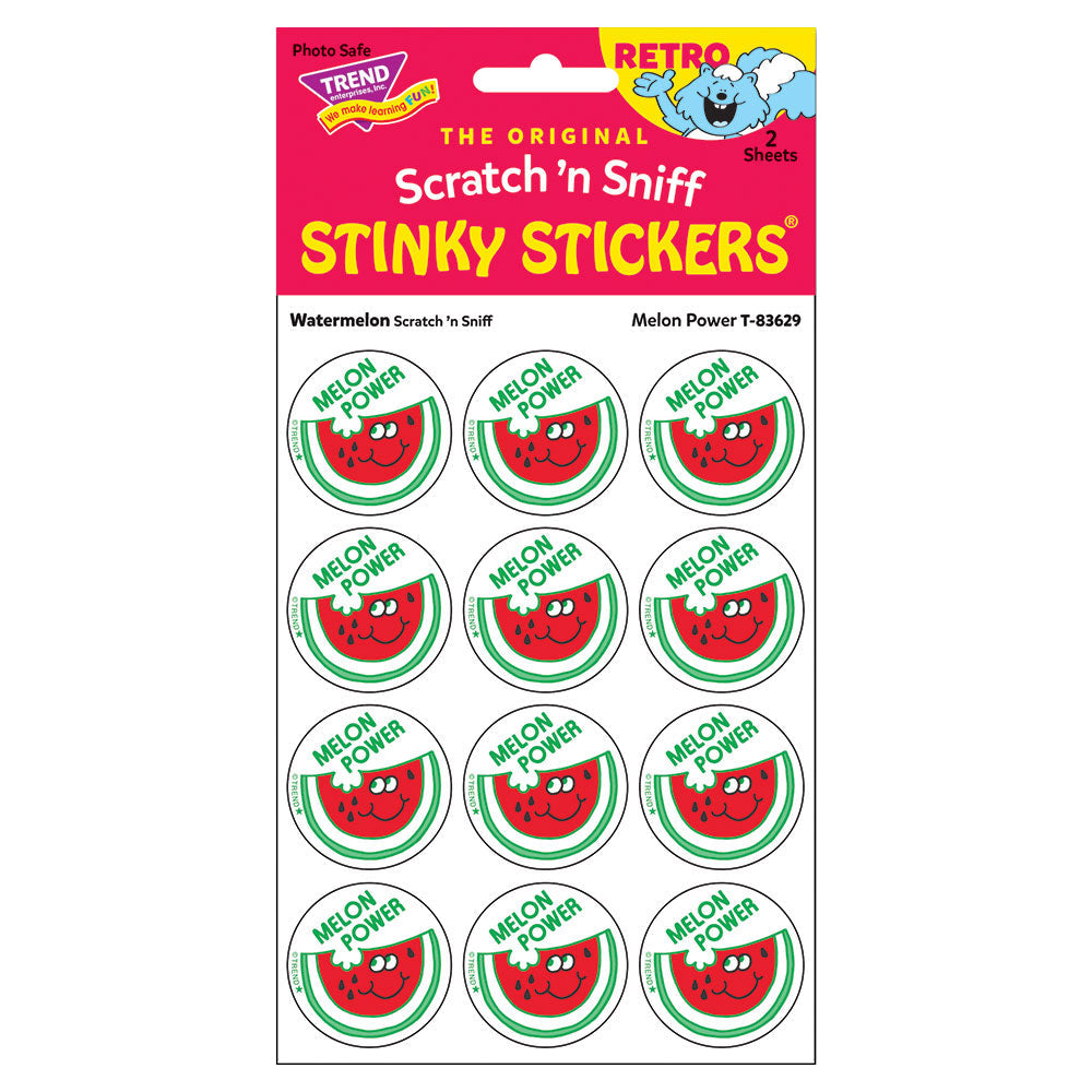 Watermelon Scented Retro Scratch 'n Sniff Stinky Stickers