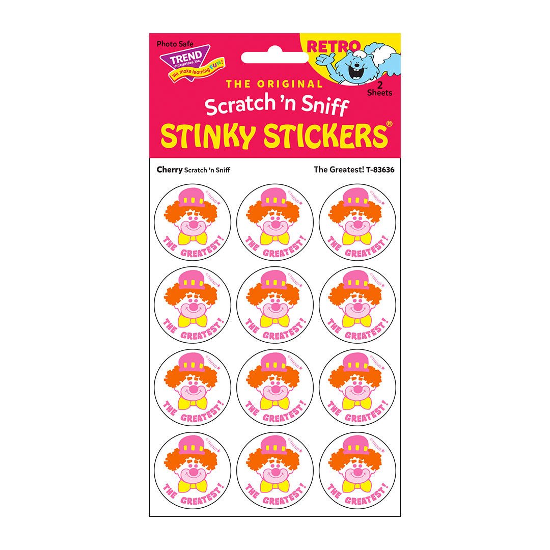 Vintage scratch and sniff cherry flavored stickers new in newest package