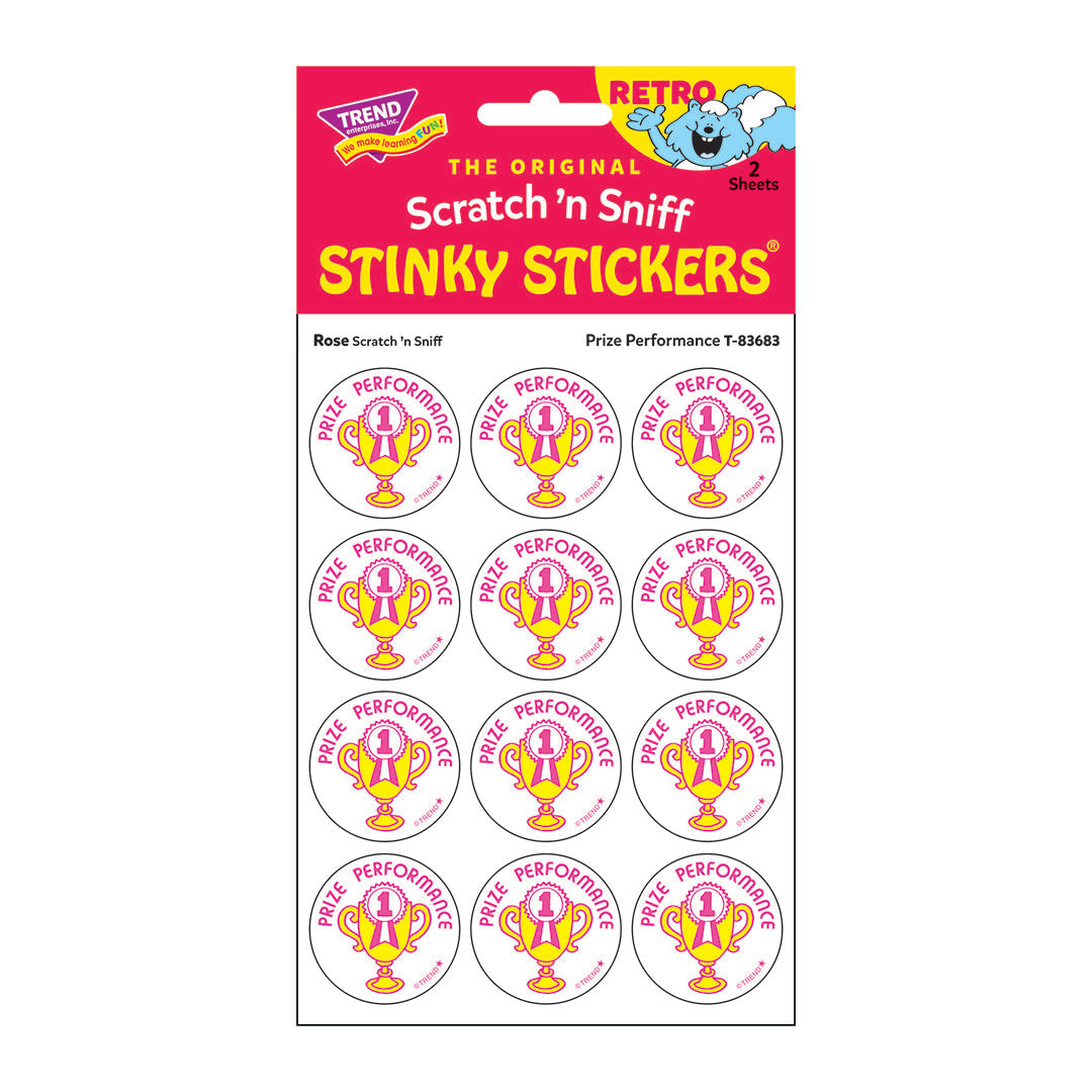 Rose-Scented Retro Scratch And Sniff Stinky Stickers