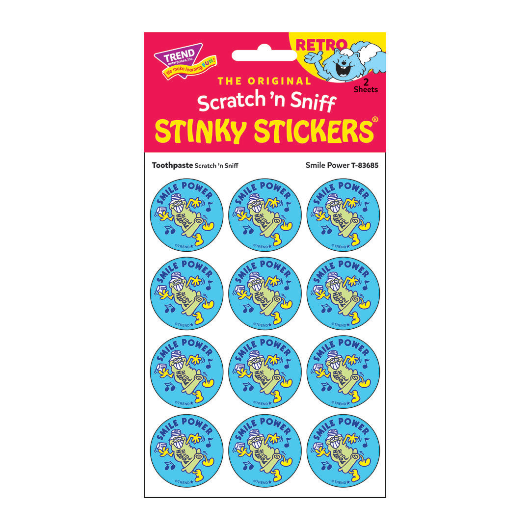Toothpaste-Scented Retro Scratch And Sniff Stinky Stickers