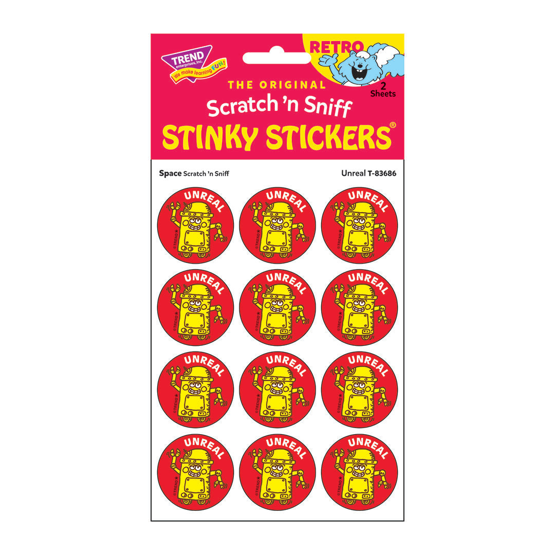 Space-Scented Retro Scratch And Sniff Stinky Stickers