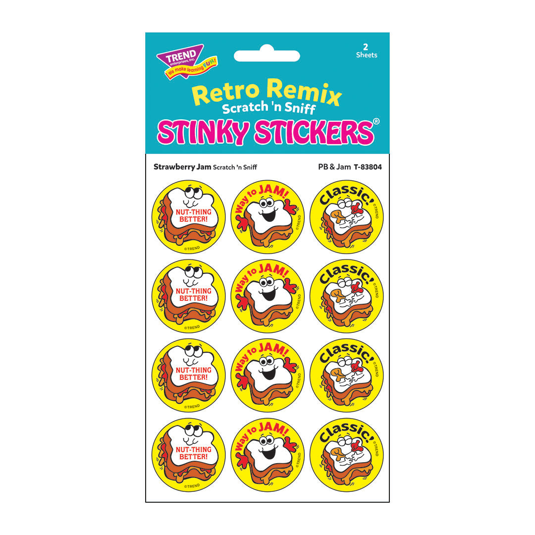 Strawberry Jam-Scented Retro Remix Stinky Stickers