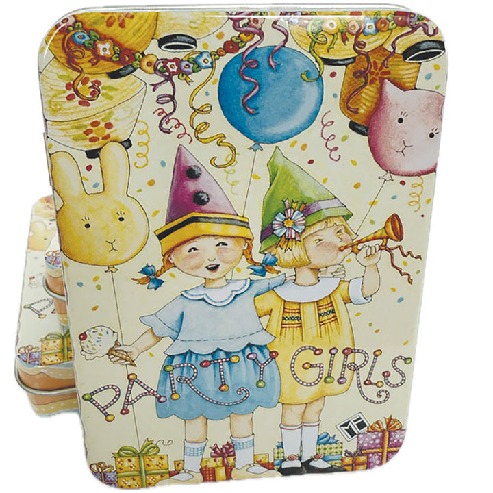 Mary Engelbreit's Everyday Party Girls Vinyl Sticker Decals Tin