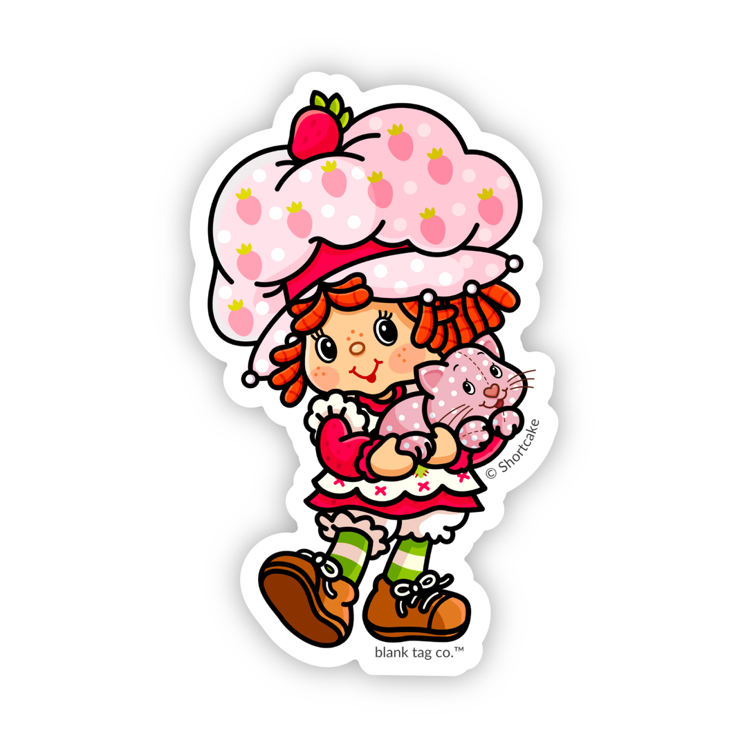 The Strawberry Shortcake with Custard Vinyl Sticker Decal