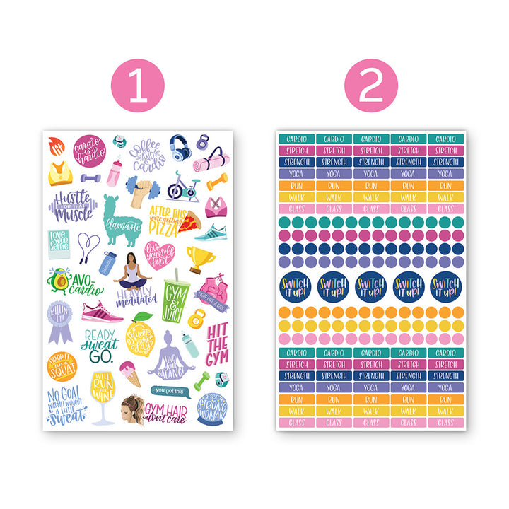 Fitness Planner Stickers Pack