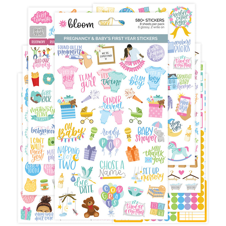 Pregnancy And Baby's First Year Planner Stickers Pack