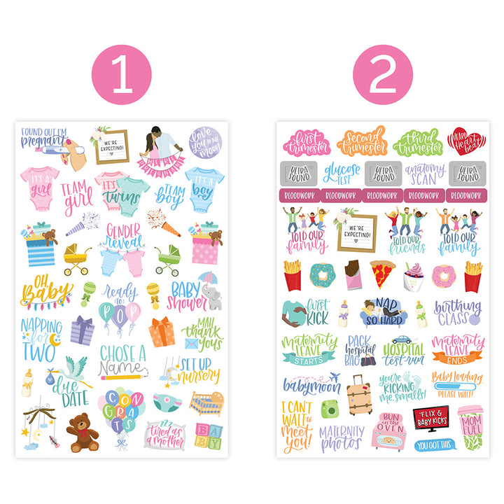 Pregnancy And Baby's First Year Planner Stickers Pack