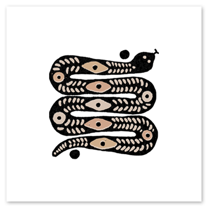 Desert Snake Metallic Temporary Tattoo
