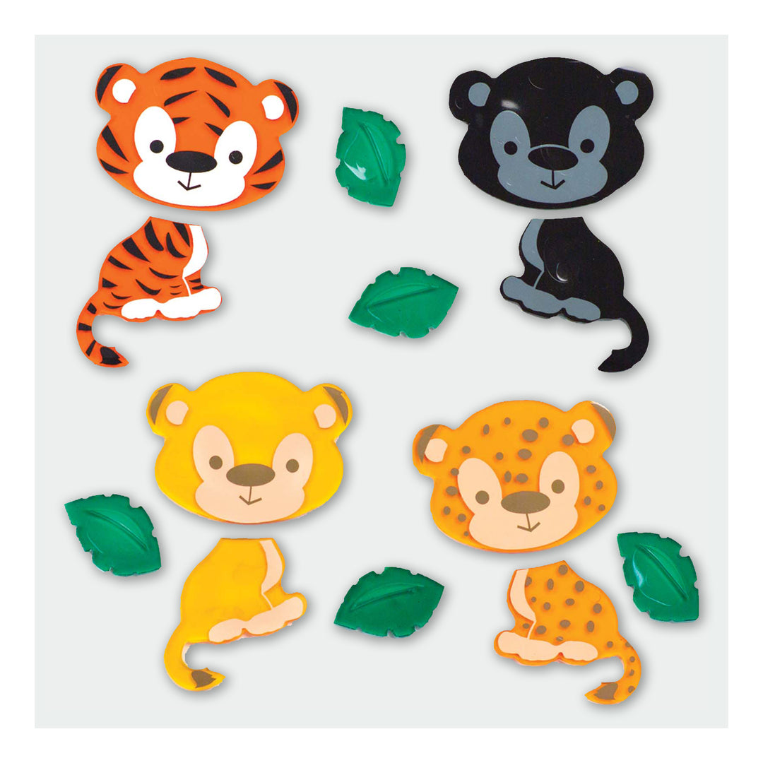 Jungle Cats GelGems Window Clings (Large Bag)