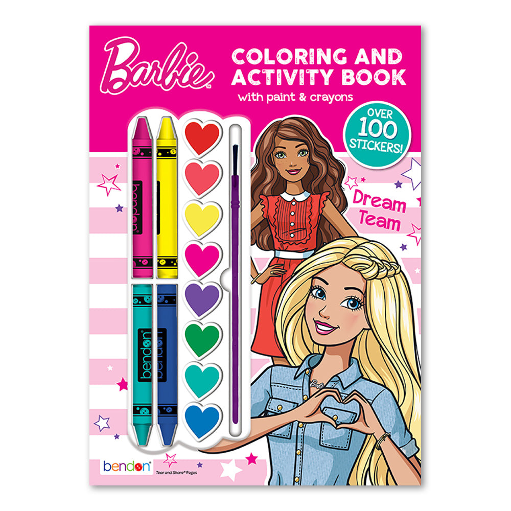 Barbie Coloring Books Activity Super Set ~ Giant Barbie Paint  with Water Book, Mess-Free Imagine Ink Book with Games, Puzzles, Stickers  and More (Barbie Party Supplies) : Toys & Games
