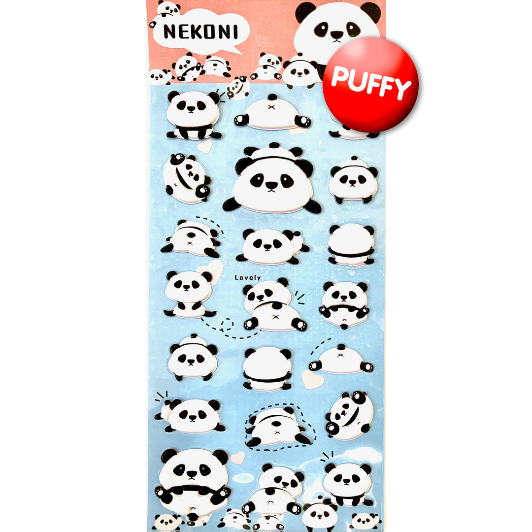 Panda Puffy Stickers