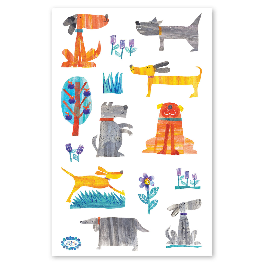 Collage-style Dogs Stickers