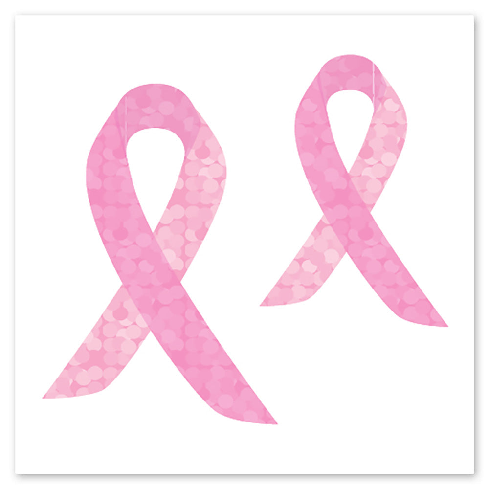 Sparkle Pink Awareness Ribbon Stickers