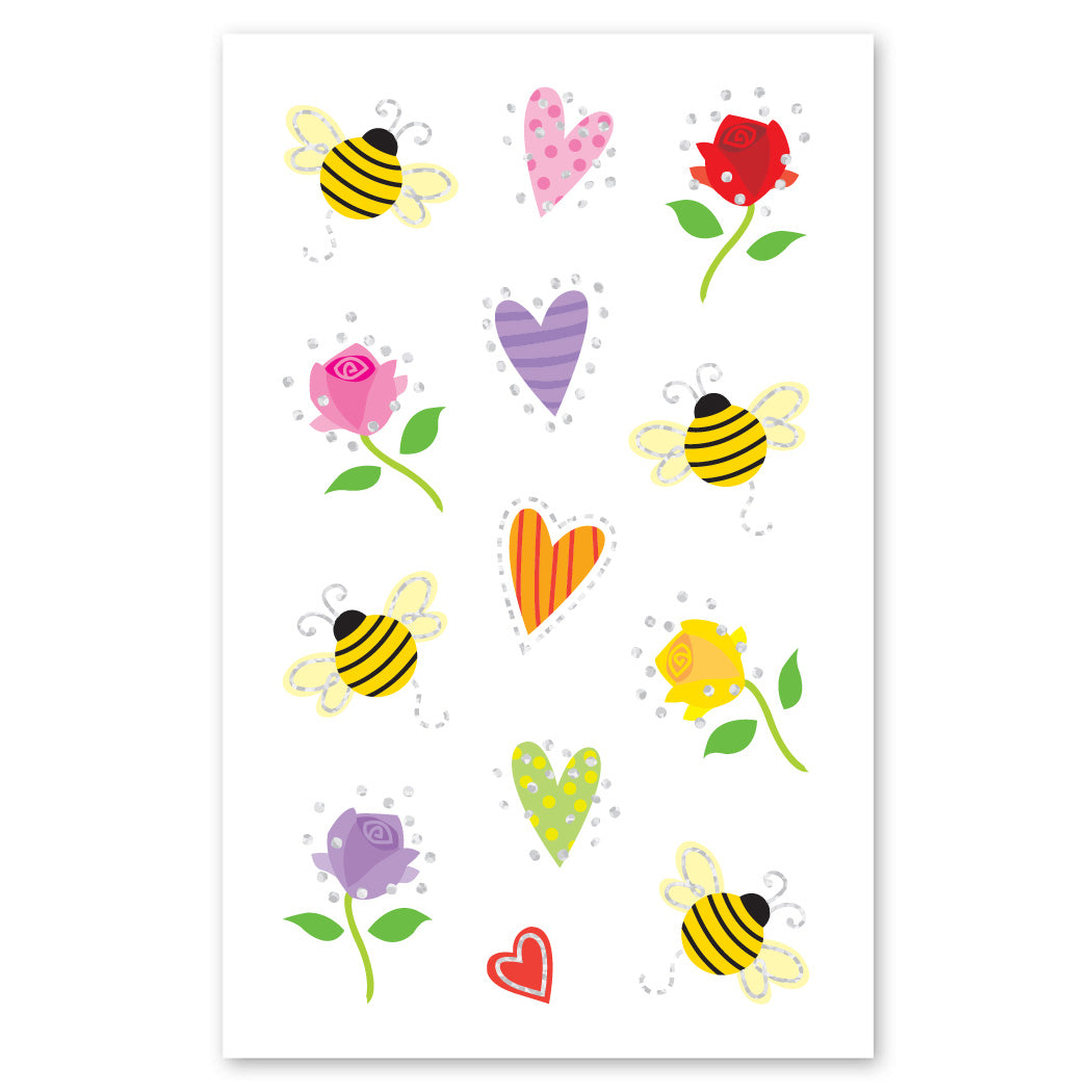 Hearts & Bees Stickers