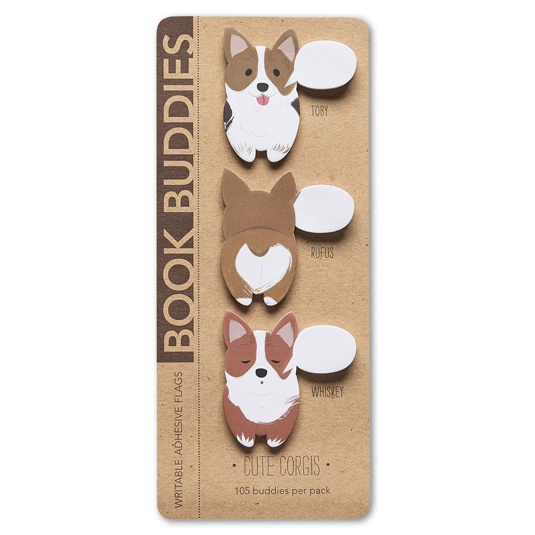 Cute Corgis Book Buddies Sticky Page Flags
