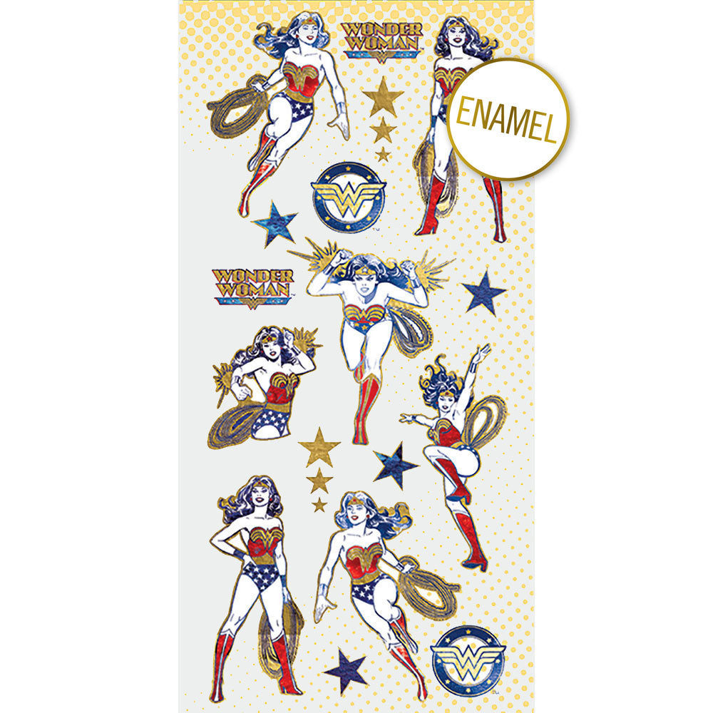 Wonder Woman Faux Enamel Stickers
