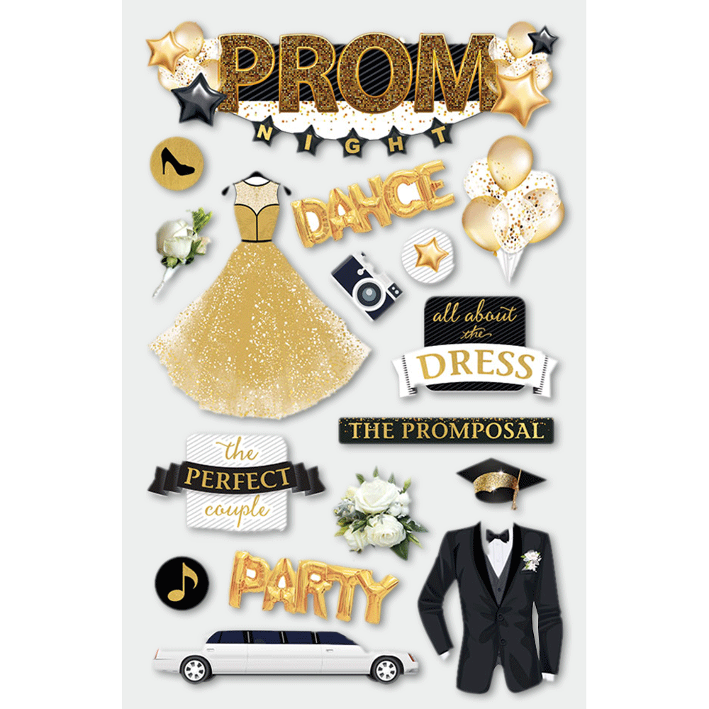 Prom 3-D Stickers