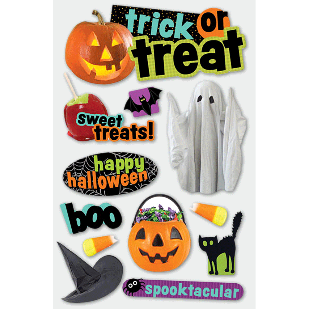 Trick or Treat 3-D Stickers
