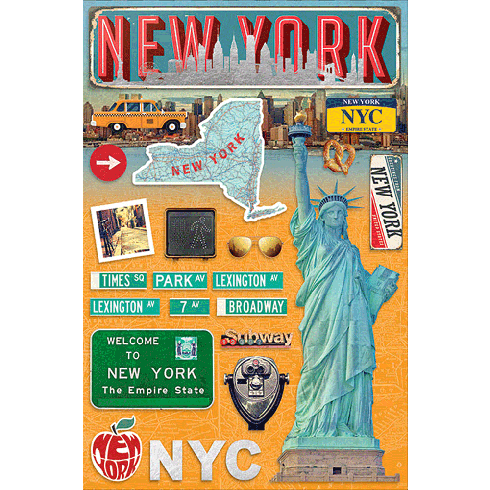 New York Dimensional Stickers