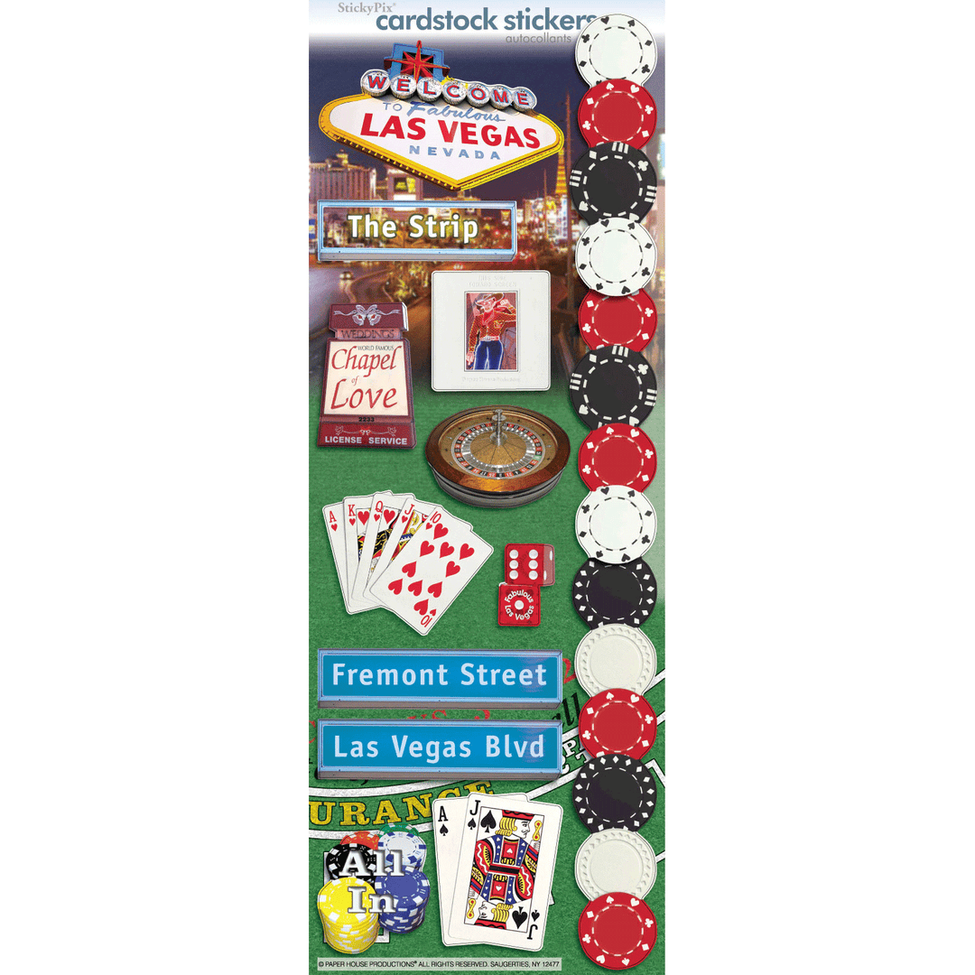 Las Vegas Cardstock Stickers