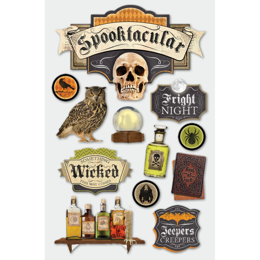 Spooktacular 3-D Stickers
