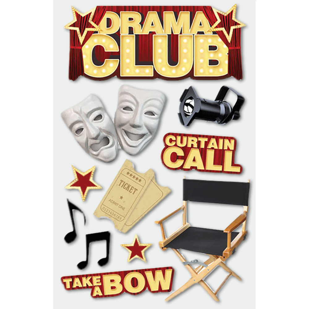 Drama Club 3-D Stickers