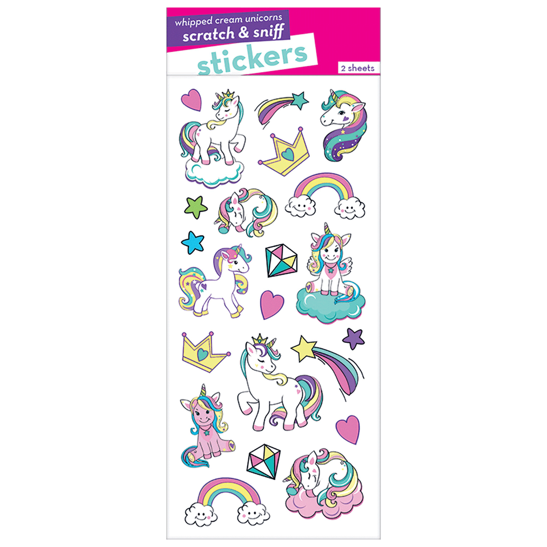 Whipped Cream Unicorns Scratch & Sniff Stickers