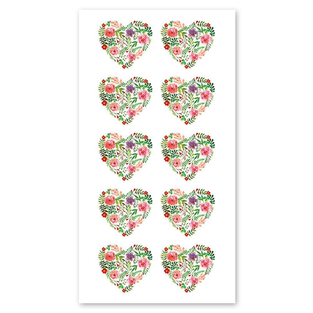 Floral Hearts Stickers