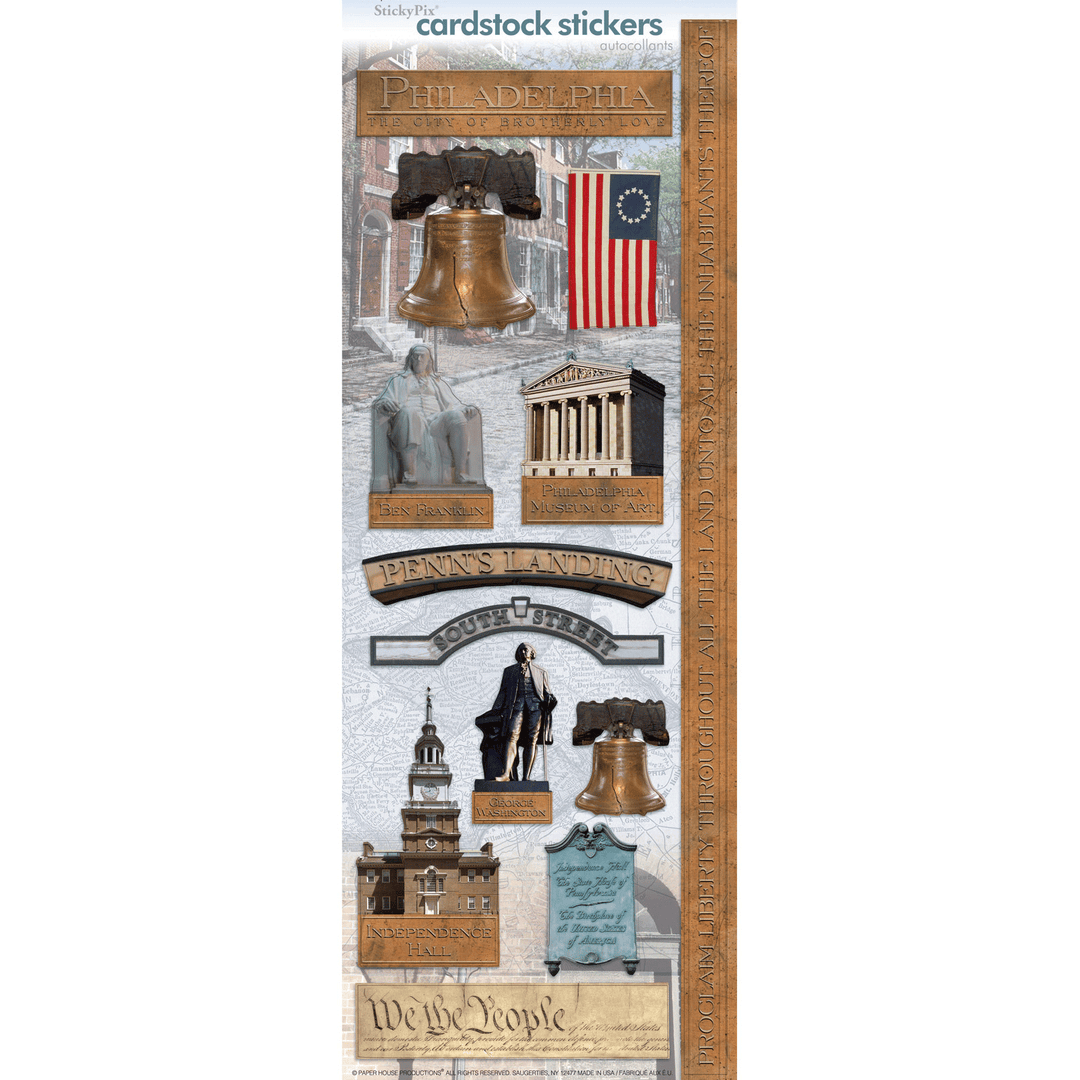 Philadelphia Cardstock Stickers