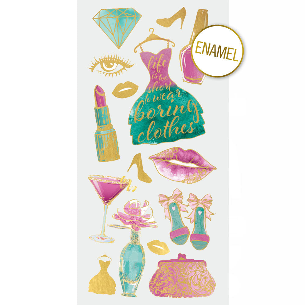 Glam Fashion Faux Enamel Stickers