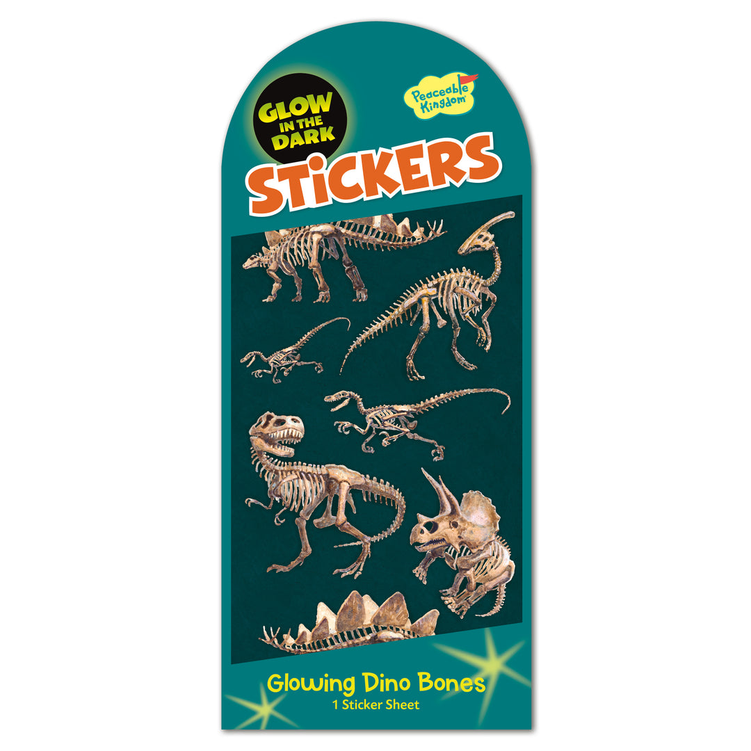 Dino Bones Glow-In-The-Dark Stickers