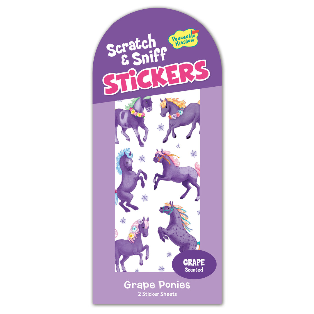 Grape Ponies Scratch & Sniff Stickers