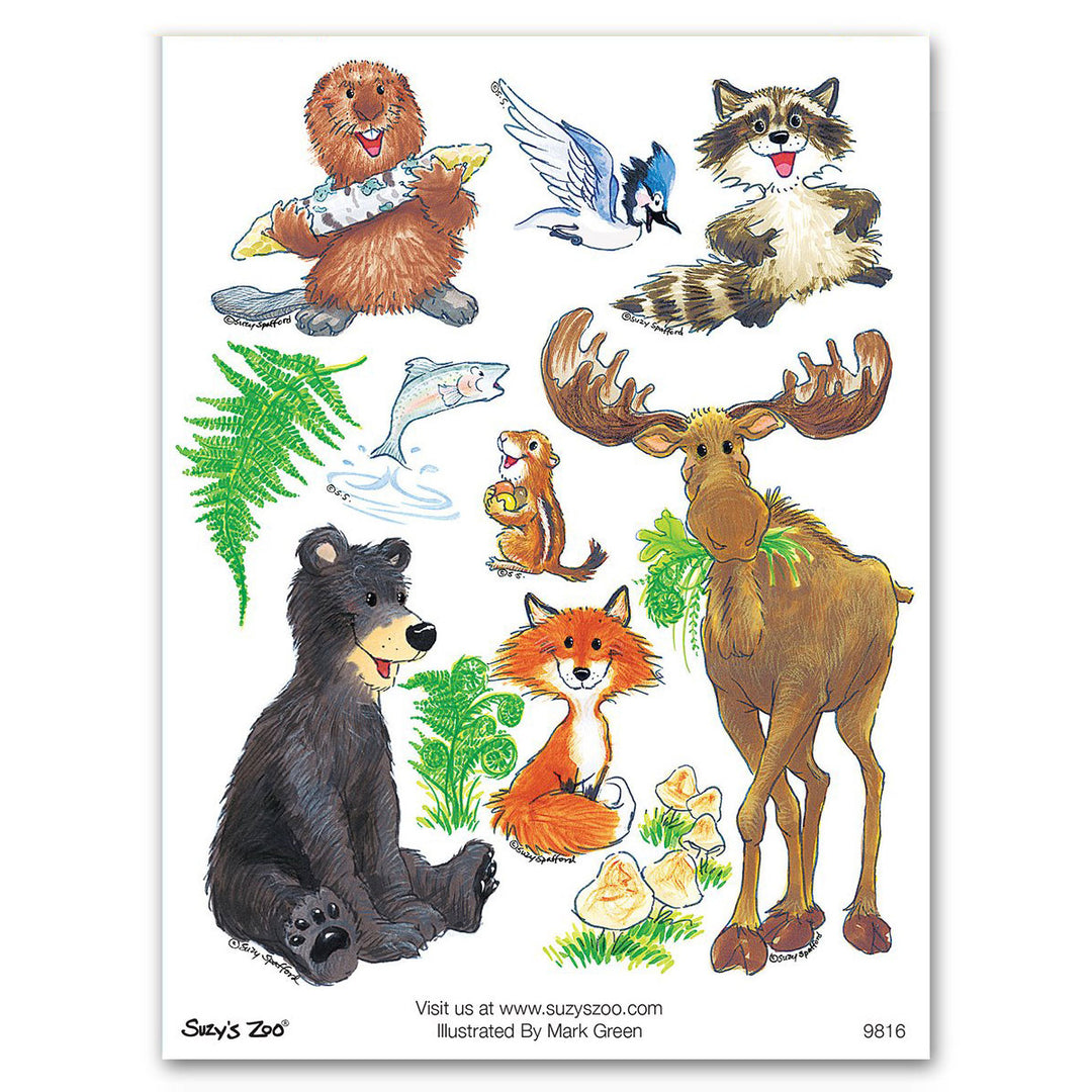 Woodland Creatures Multi Stickers