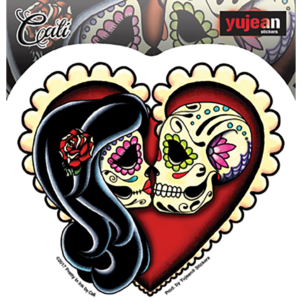 Cali'S Red Heart Sugar Skulls