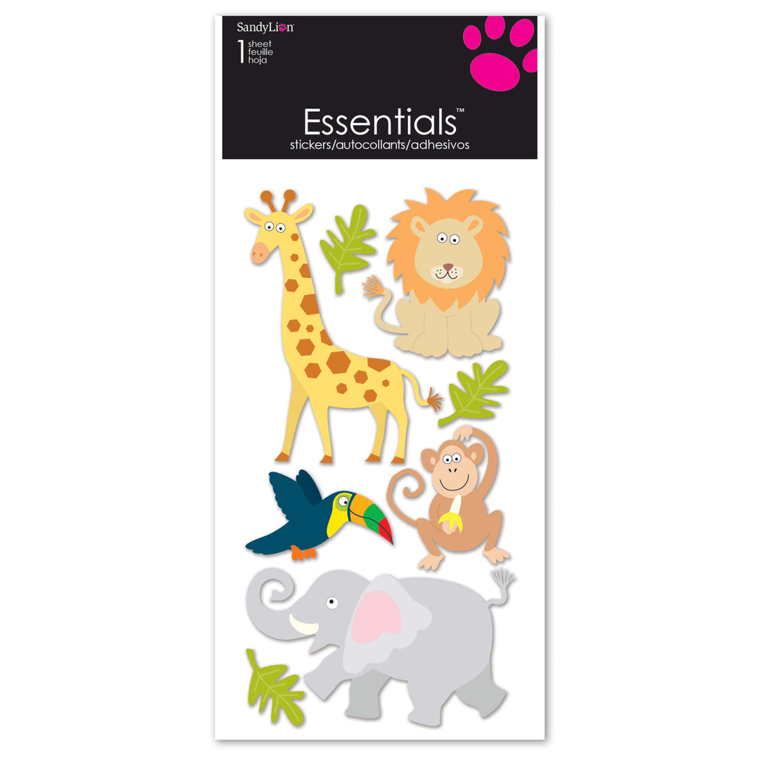 Zoo Animals Essentials Dimensional Stickers