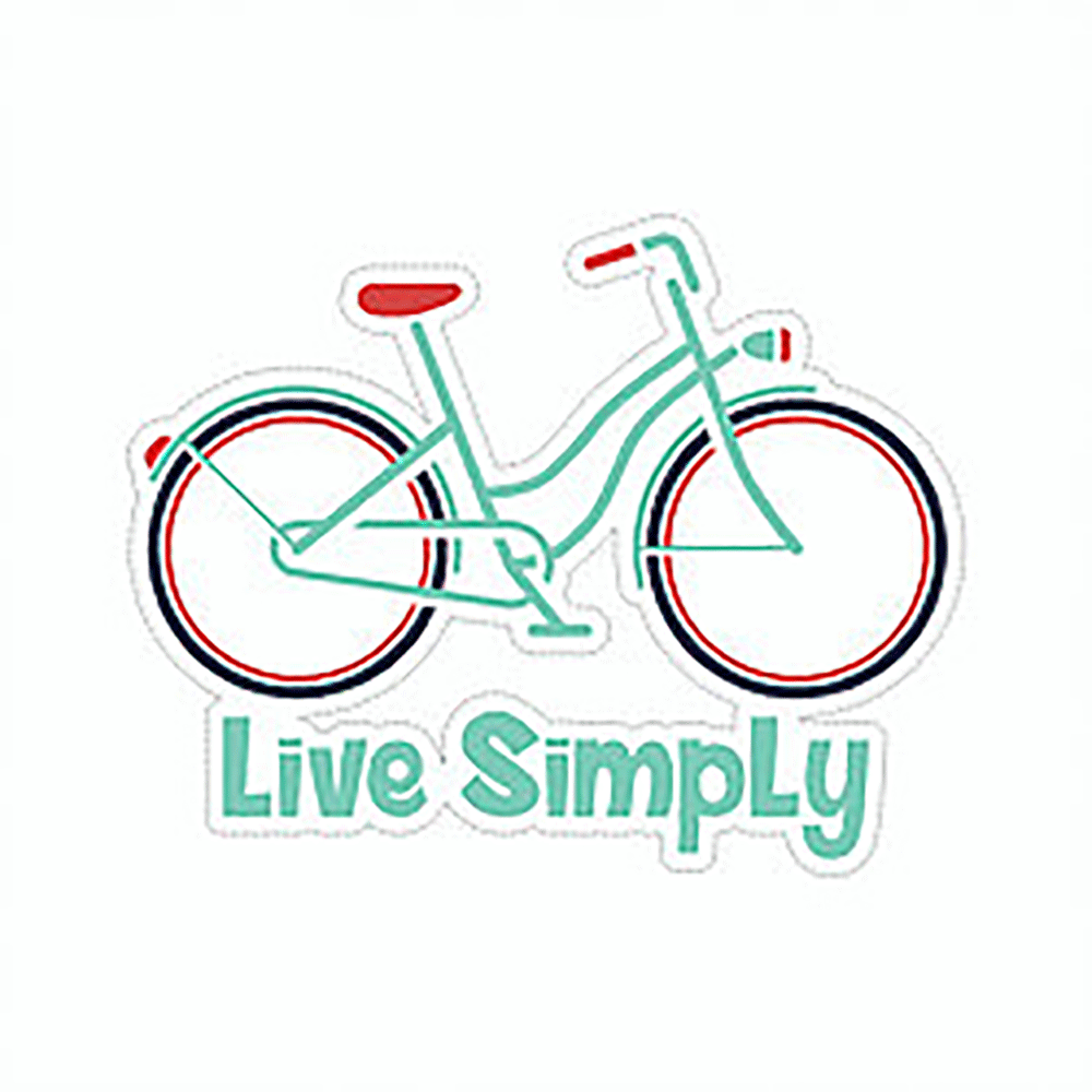Live Simply Bicycle Decal