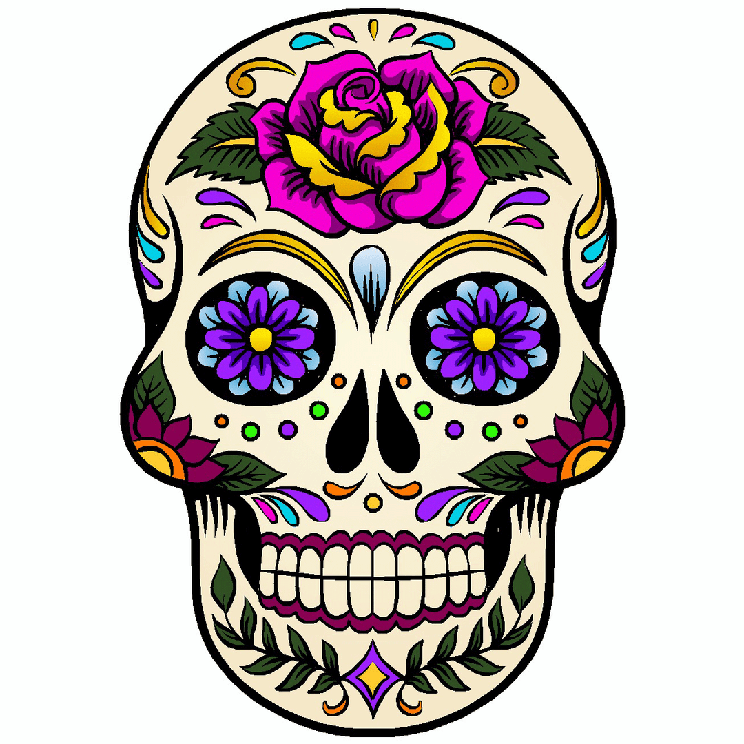 Pink Sugar Skull Decal