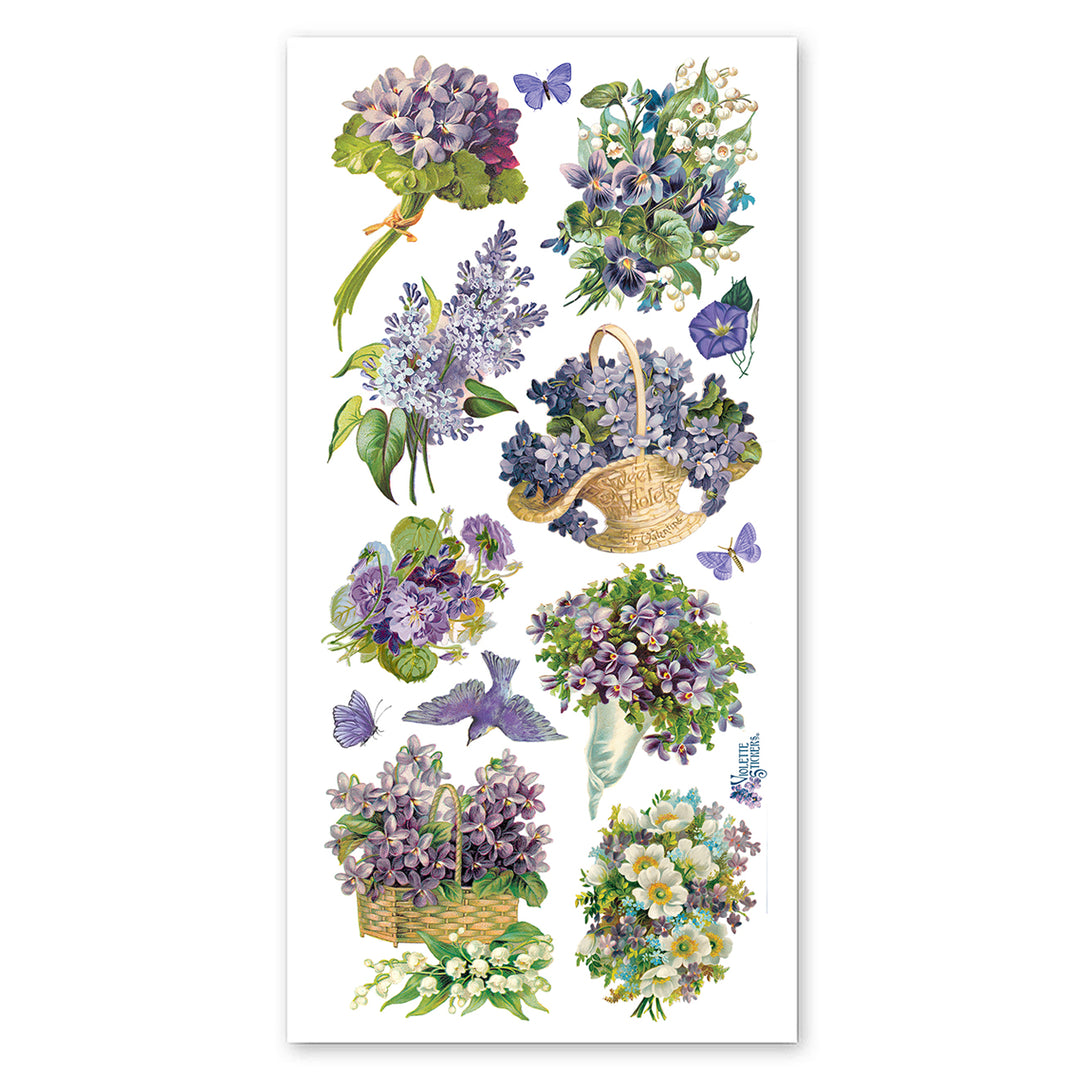 Violets & Purple Flowers Stickers