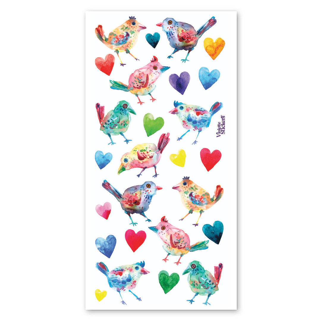 Birds and Hearts Stickers
